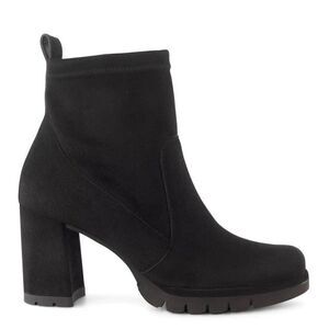 Paul Green Nadia Suede Lug Sole Sock Bootie Black Platform $510 NWT UK 7, US 9.5
